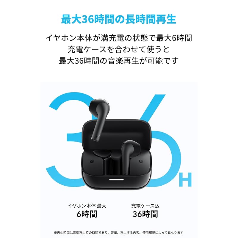 Anker Soundcore K20i (Блютуз 5.3) [Полностью беспроводные наушники/внутренние наушники/стандарт водонепроницаемости IPX5. До 36 часов воспроизведения. Совместимость