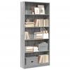 VidaXL Bookcase Sonoma Grey 80x24x176 Cm Engineered Wood, Bookshelf, Book Holder, Book Support, Cabinet of 857858
