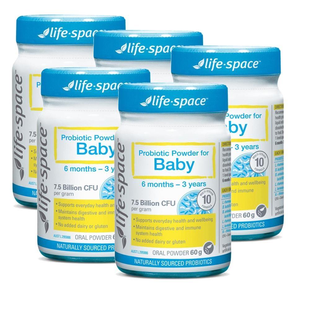 Probiotic Life-Space Baby Probiotics 7.5 Billion Lactic Acid Bacteria Powder 6 pcs Ages 3 Months Life-Space 5 pcs