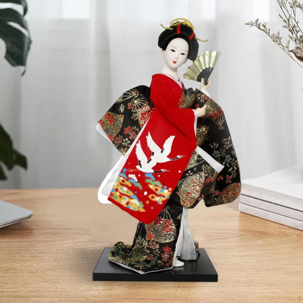 12-дюймовая японская кукла гейши, миниатюрные фигурки, Коллекционная фигурка, скульптура, азиатская смола