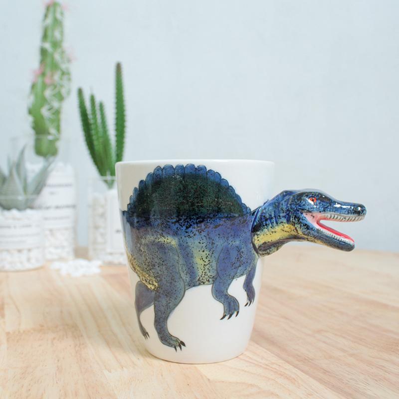 Кружка для воды в форме динозавра 3D-стереоскопическая животная керамическая кофейная кружка офисная кружка для послеобеденного чая кружка для завтрака с молоком домашний декор