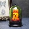 Halloween Decoration Props Pumpkin Lamp LED Light-up Lampshade Bar Party Decor Supply Candle Holder Night Light Desktop Ornament
