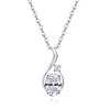 Necklace with April and In 14K White with Silver Perfect for and Gift Women's "Eternal Glow" Zirconia, Birthstone, Diamond, Lab-Grown Gold,