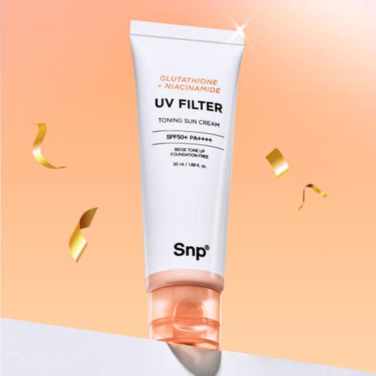 SNP Глутатион ниацинамид УФ-фильтр тонизирующий солнцезащитный крем SPF 50+ PA++++ 50 мл