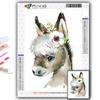 Popular 5D Diy Cross Stitch Cute Little Animals With Flowers Painting Full Drill Cross-Stitch Crafts Kit Wall Sticker Home Decor
