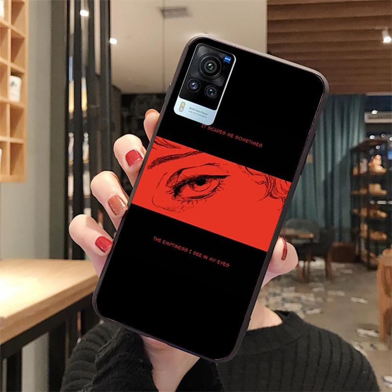 Чехол для телефона «Грустный японский аниме» для VIVO V21E V21 V23 V23E V2109 Y53S Y33S Y55 Y76 Y31 Y21 Y72 Y01 Y21S Y11S