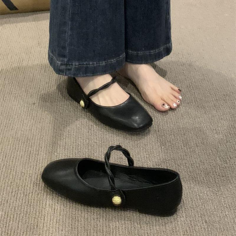 French Xiaoxiangfeng Single Shoes Women'S Spring Temperament With Skirts Gentle Evening Shoes Mary Jane Small Leather Shoes
