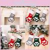 Adorable Plush Cat Paw Christmas Stocking Decorative Gift For Children Festive Cheer