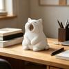 Фигурка зевающего кота, 3D-печать, милая маленькая статуэтка кошки, коллекционный питомец-украшение для дома, офиса, рабочего стола, подарок для любителей кошек