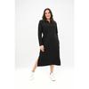 Woman Large Size Long Sleeve Neck Development Dress 5283-25