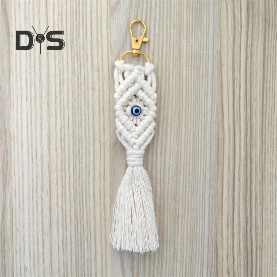 Брелок для ключей в виде рыбы с кисточкой Дизайн сумок Ключи Хлопковый брелок для ключей Легкое крепление Сумки Рюкзаки Брелок