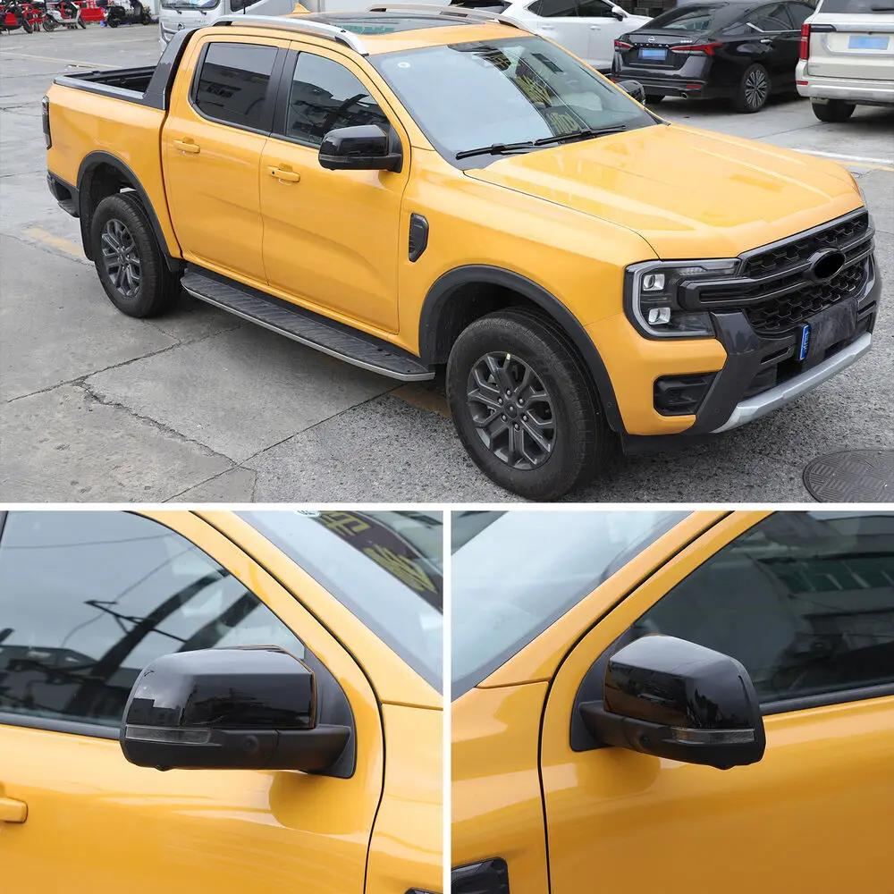 Для Ford Ranger 2023 2024 Автомобильная наклейка Накладка на зеркало заднего вида Боковое зеркало Крышка крыла Внешняя отделка корпуса заднего вида двери Стиль под углеродное волокно