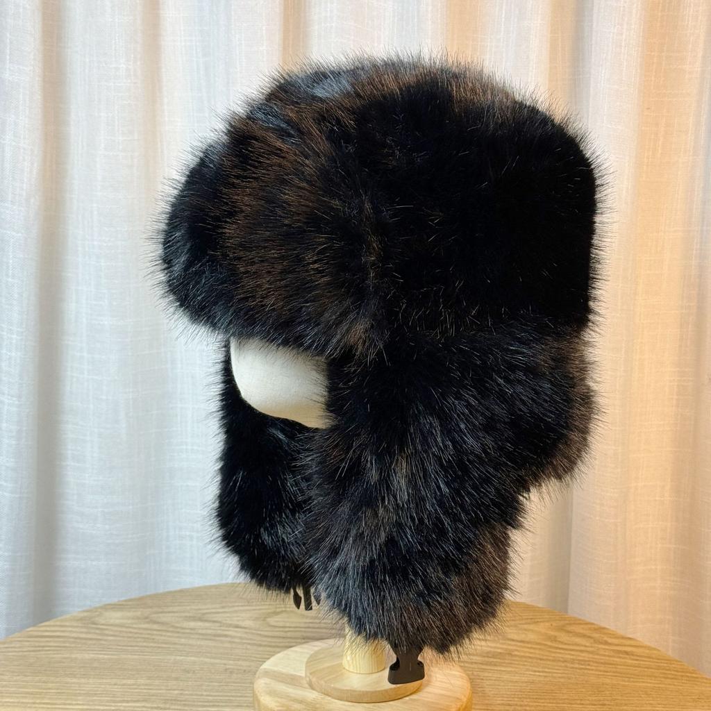 Северо-восточная шапка-ушанка из искусственного меха норки, женская, для путешествий на открытом воздухе, плюшевая шапка, мужская, ветрозащитная и холодозащитная шапка для защиты ушей, осенне-зимняя