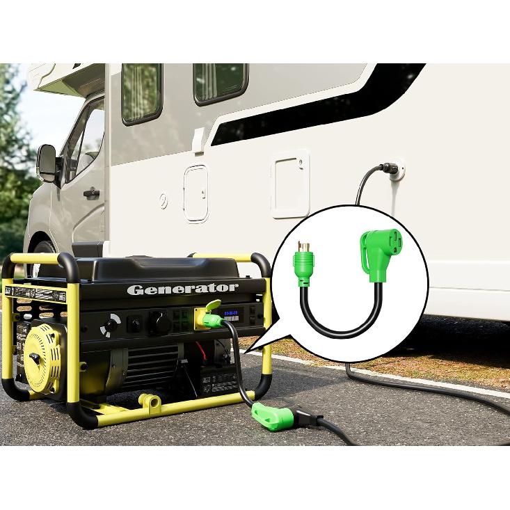 Oviitech NEMA L5-30P к NEMA 14-50R RV Адаптер для генератора Шнур питания, 250В, SJTW 10AWG*, 30А Вилка к 50А Розетка Адаптер для преобразования генератора,