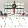 Прочные металлические рождественские крючки в форме звезды для подвешивания украшений, упаковка 20 штук