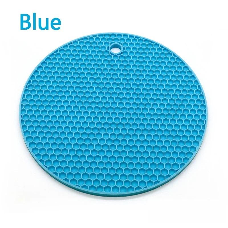 6pcs Multifunctional Kitchen Silicone Tableware Mat Round Non Slip Heat Resistant Coffee Cup Coasters Pot Holder Table Placemat Tools
