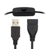 Xiwai USB USB Male To Female Extension Cable with Power DC 5V for Desk LED Strip Fans Extender, 2.0 Type-A On/Off Switch, Lamps, [28cm]