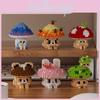 Mushroom Bear Cartoon Design Building Block Set For Kids Creative Building Toy