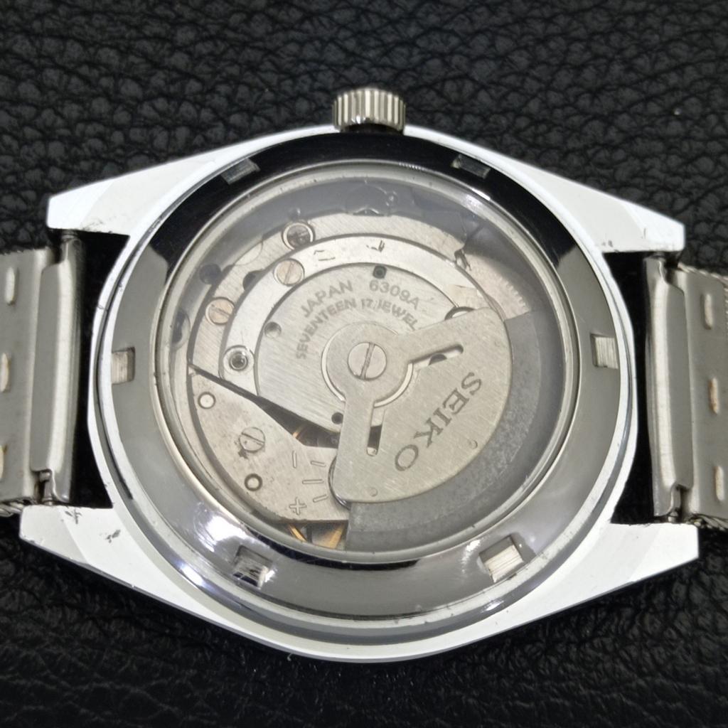 ВИНТАЖНЫЕ ОТРЕМОНТИРОВАННЫЕ МУЖСКИЕ АВТОМАТИЧЕСКИЕ ЧАСЫ SEIKO 5 6309A ЯПОНИЯ БЕЛЫЙ ЦВЕТ a441184-4