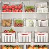 Transparent Refrigerator Food Storage Container Fresh Vegetable Fruit Basket Refrigerator Storage Box Kitchen Organizer Gadgets