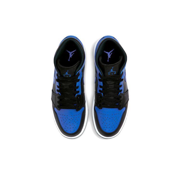 Air Jordan 1 Mid Hyper Royal Men Sneakers Blue Black White 554724-077