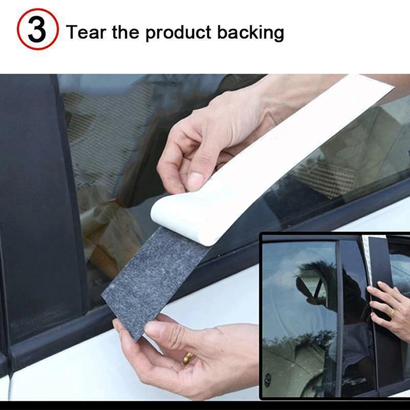 6 шт., глянцевые черные стойки, отделка двери, окна, декоративные наклейки, Стайлинг для Nissan Altima 2008-2012