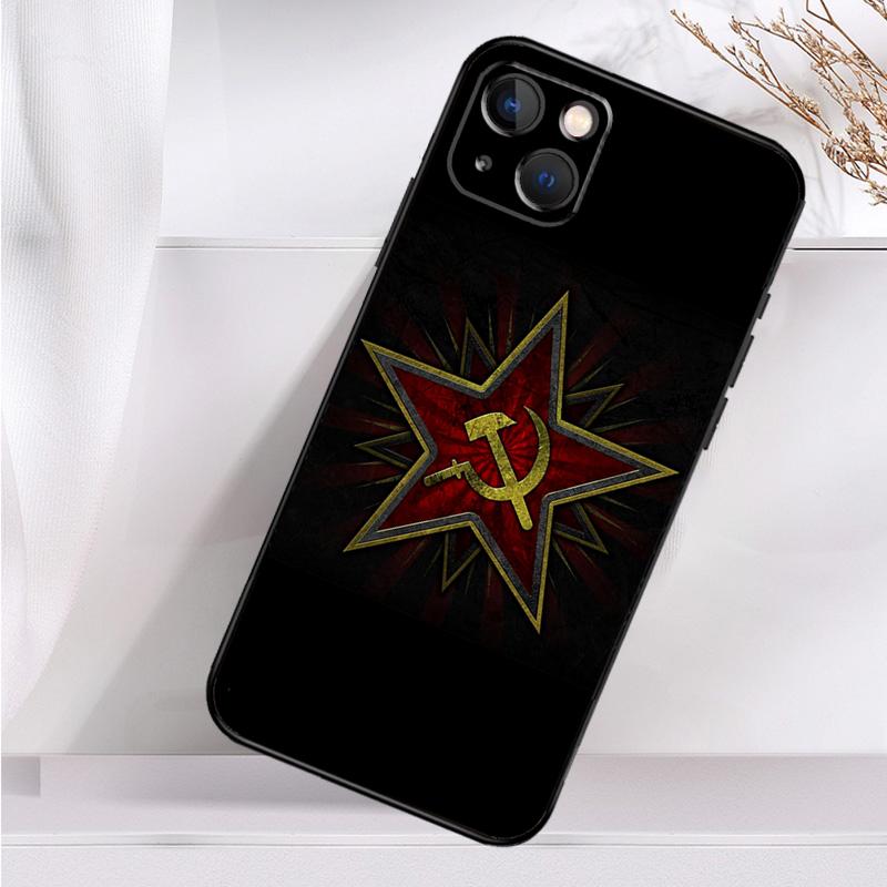 Чехол для телефона с флагом СССР для iPhone 16 15 14 13 12 11 Pro Max Mini X XR XS Max 7 8 Plus