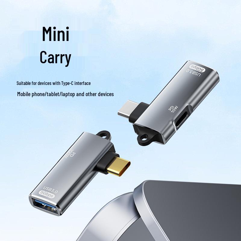 Адаптер Type-C на OTG: Высокоскоростной USB 3.0 Конвертер для Телефонов и Планшетов, Быстрая Зарядка, PD 100 Вт, 2-в-1