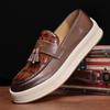 Мужские мокасины, кожаные туфли, мужские летние молодежные туфли в британском стиле, повседневные туфли для мужчин Chaussure Homme
