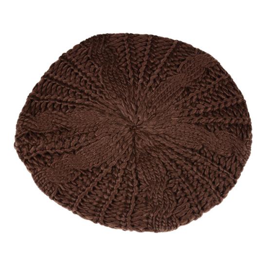 Женская осенне-зимняя шапка вязаная шапочка однотонная эластичная скрученная текстура держится