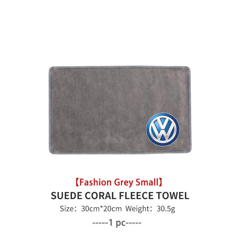 UNYDV1 Super Absorbent Car Drying Towel Coral Velvet Cleaning Cloth For Volkswagen VW Scirocco Passat Polo B5 B6 B7 CC Tiguan Sharan