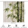 Creative Bamboo Shower Curtain - HD Printed Waterproof Bathroom Curtain Natural Bamboo Leaf Pattern Home Decor