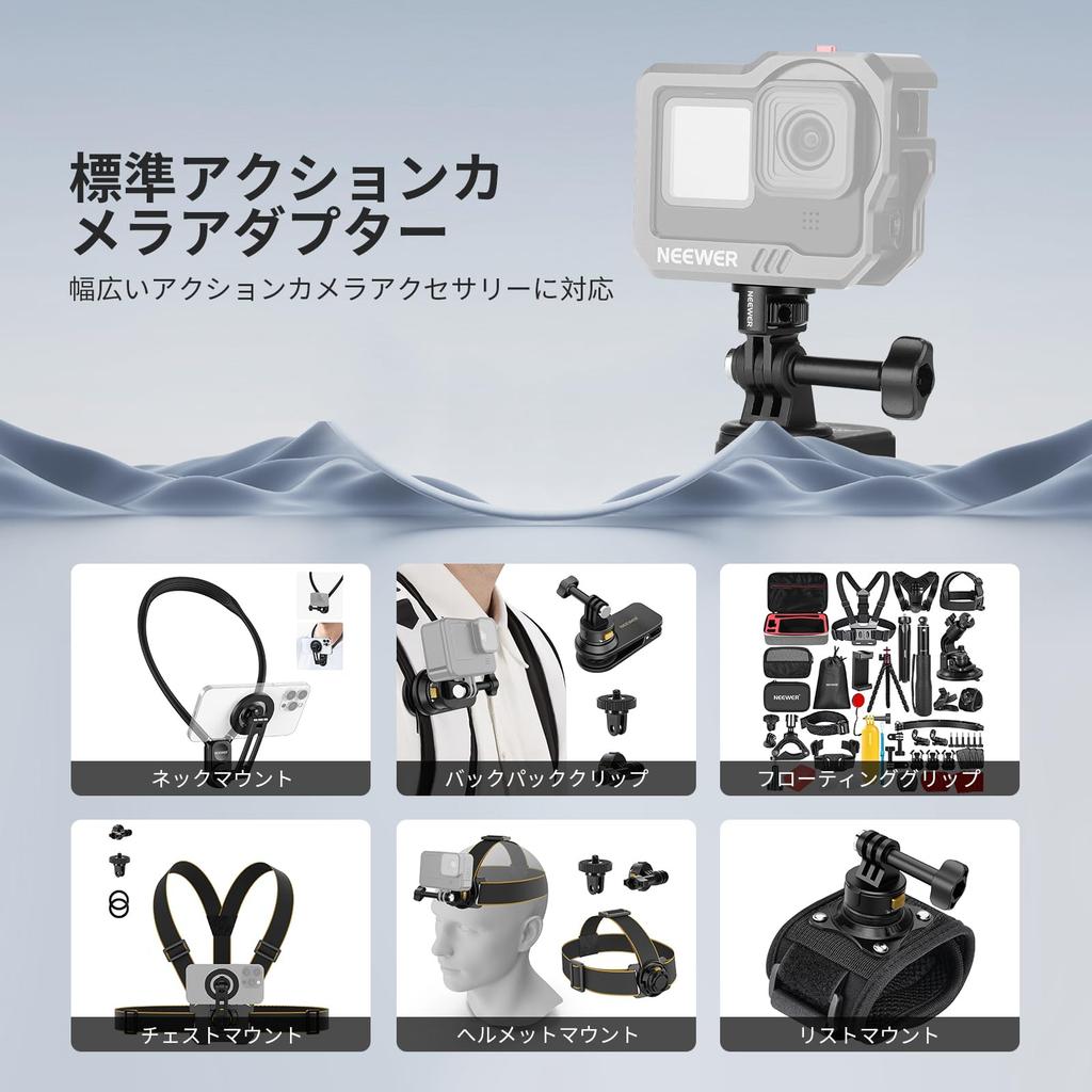 Адаптер для крепления экшн-камеры NEEWER, алюминиевый переходник с винтом, алюминиевый адаптер для крепления на штатив, крепление на мини-штатив, адаптер для крепления на штатив