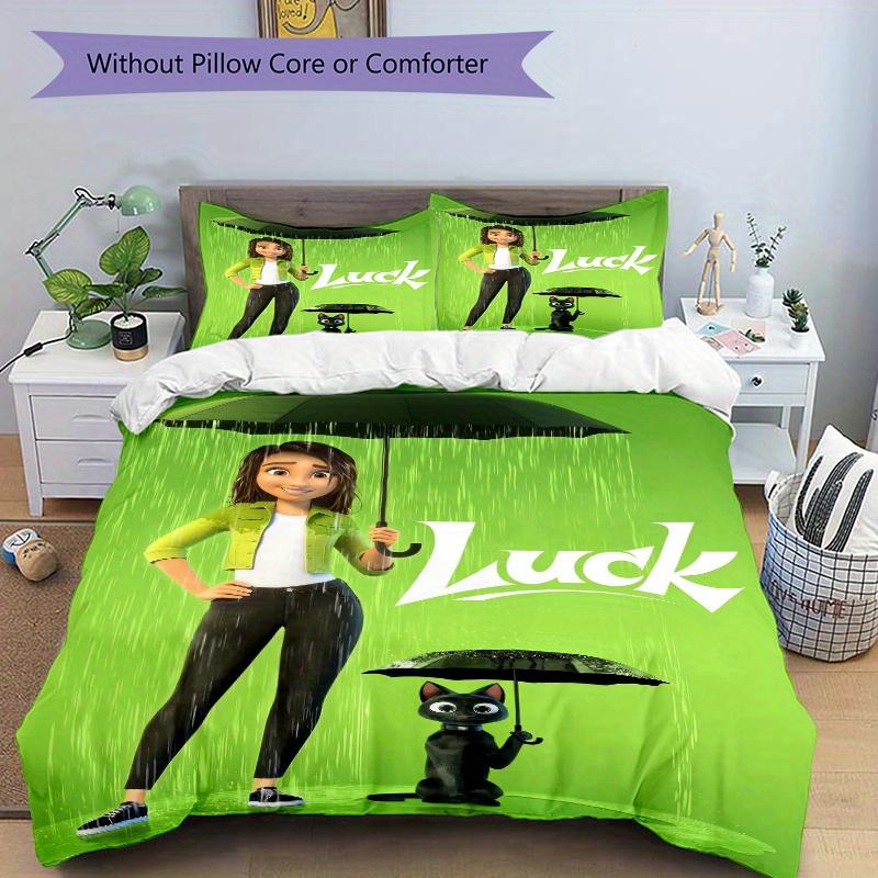 3pcs Luck Quilt Cover Set, Soft and Cozy Bedroom, Guest Room and Dorm Decorative Bedding 3-Piece Set 1 Quilt Cover + 2 Pillow Shams.Q065