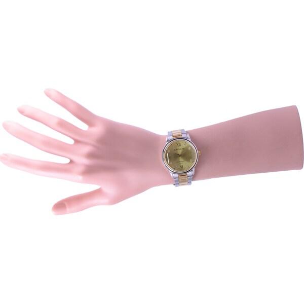 J-AXIS Men's MJG-D82-T (SF MIJ Made In Japan Quartz Men's Sun Flame) Round Watch Gold Alloy Analog