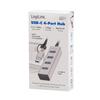 LogiLink USB 3.0 Splitter 4x USB-A with 2-in-1 USB-A/USB-C 5Gbs Cable Silver