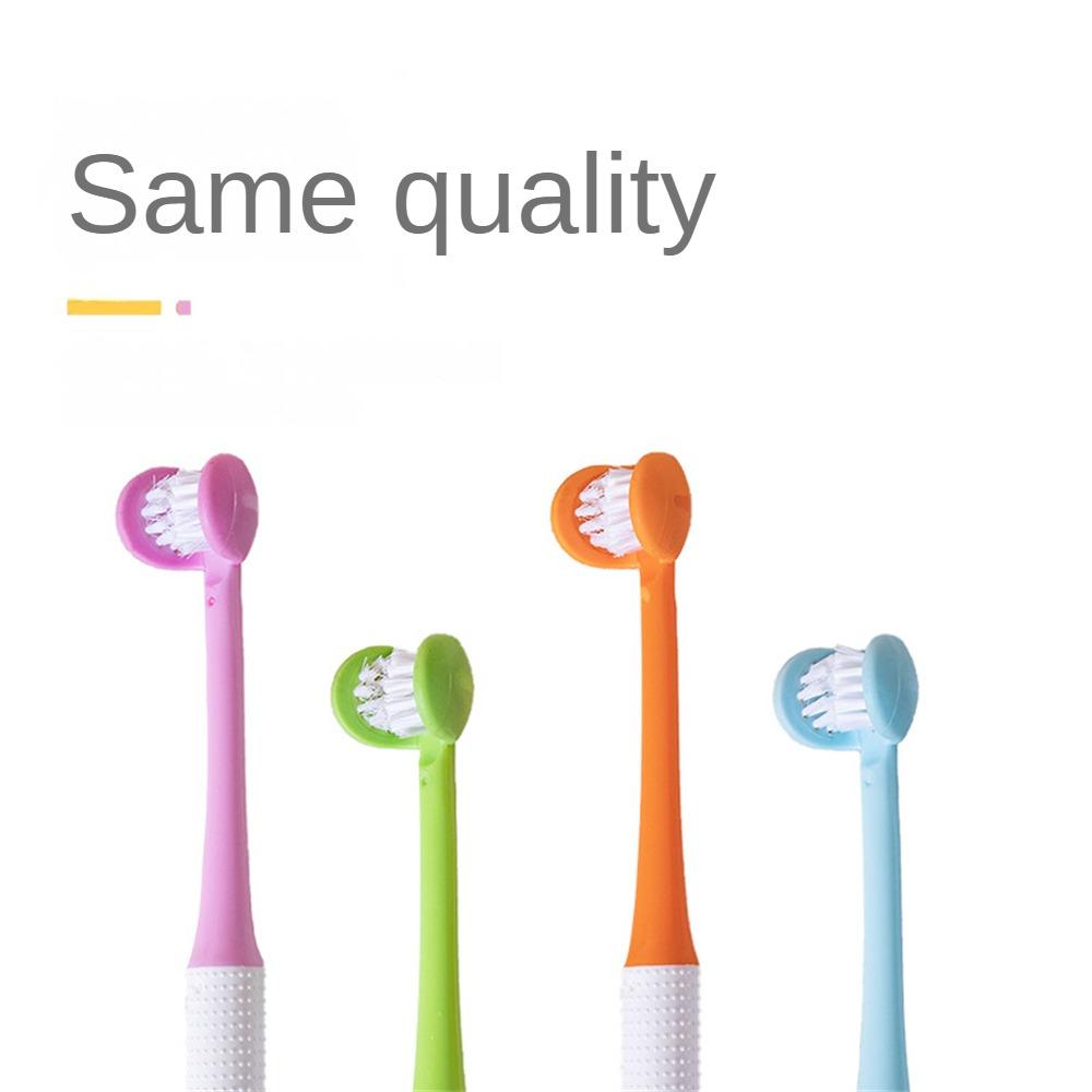 3D Stereo Three-Sided Toothbrush PBT Ultra Fine Soft Hair Adult Toothbrushes Tongue Scraper Deep Cleaning Oral Care Teeth Brush