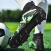 Мужские футбольные бутсы с высоким берцем, большие размеры, кожаные бутсы с длинными ногтями для мальчиков 35-47, детские футбольные бутсы
