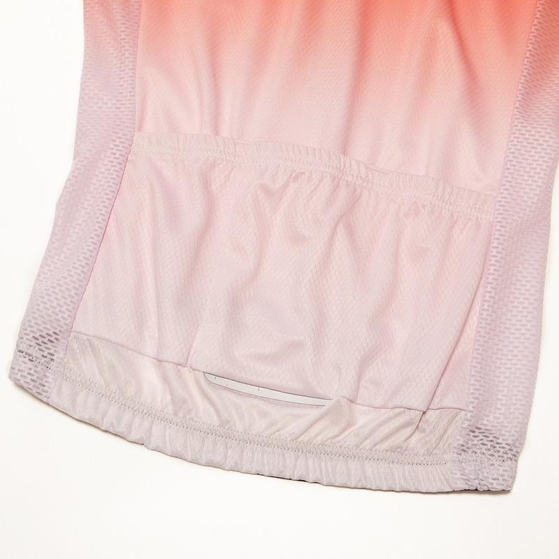 Летний комплект одежды для езды на велосипеде с коротким рукавом, градиент цвета, женские спортивные трикотажные костюмы, велосипедная одежда, костюм, гоночная велосипедная одежда, колготки