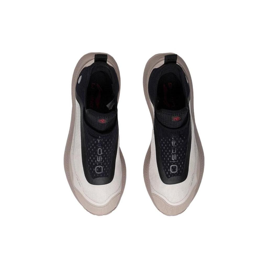 Li-Ning Мягкие нескользящие износостойкие дышащие низкие спортивные повседневные туфли мужские кроссовки серые черные AGLT105-3