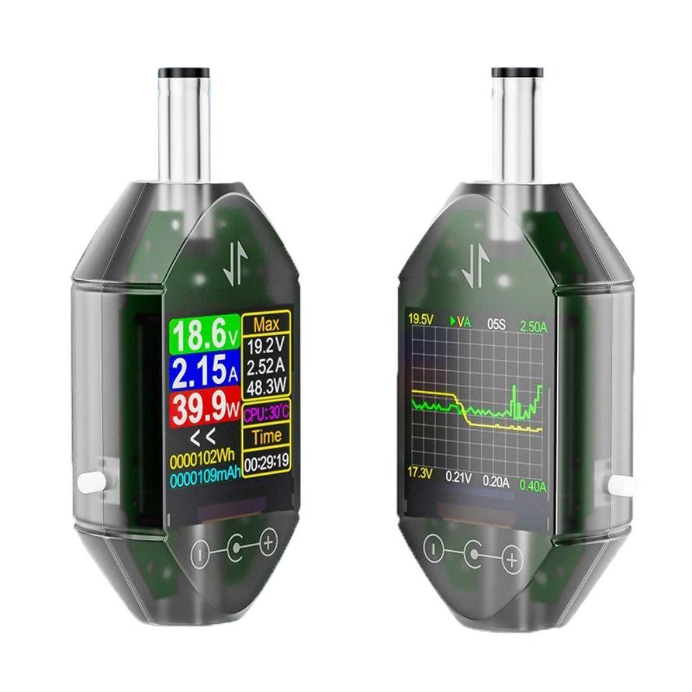 Цифровой вольтметр-амперметр с интерфейсом DC5.5x2.5, Макс. 12А, DC4.5-50В, Измеритель мощности, Цветной дисплей, Высокая точность