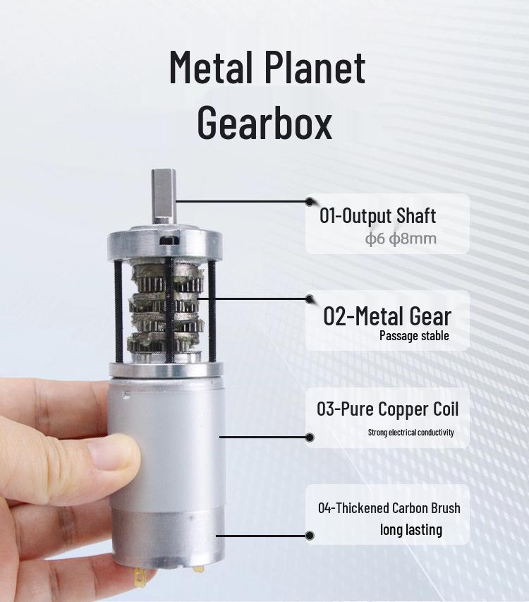 Mingyang 12V/24V High Torque Mini DC Geared Motor with Encoder and Planetary Gearbox