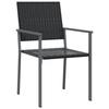 VidaXL Garden Chairs Set of 2 Black 54x62.5x89 Cm Wicker 364098