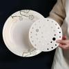Xingfang Dumpling Plate, Round Draining Double-Layer Plate for Home Use, Melamine Food-Grade Dumpling Dish