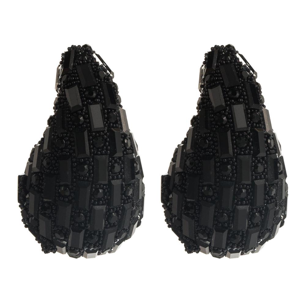 Teardrop Crystal Earrings: Colorful, Diamond-Studded, Luxury Fashion Studs