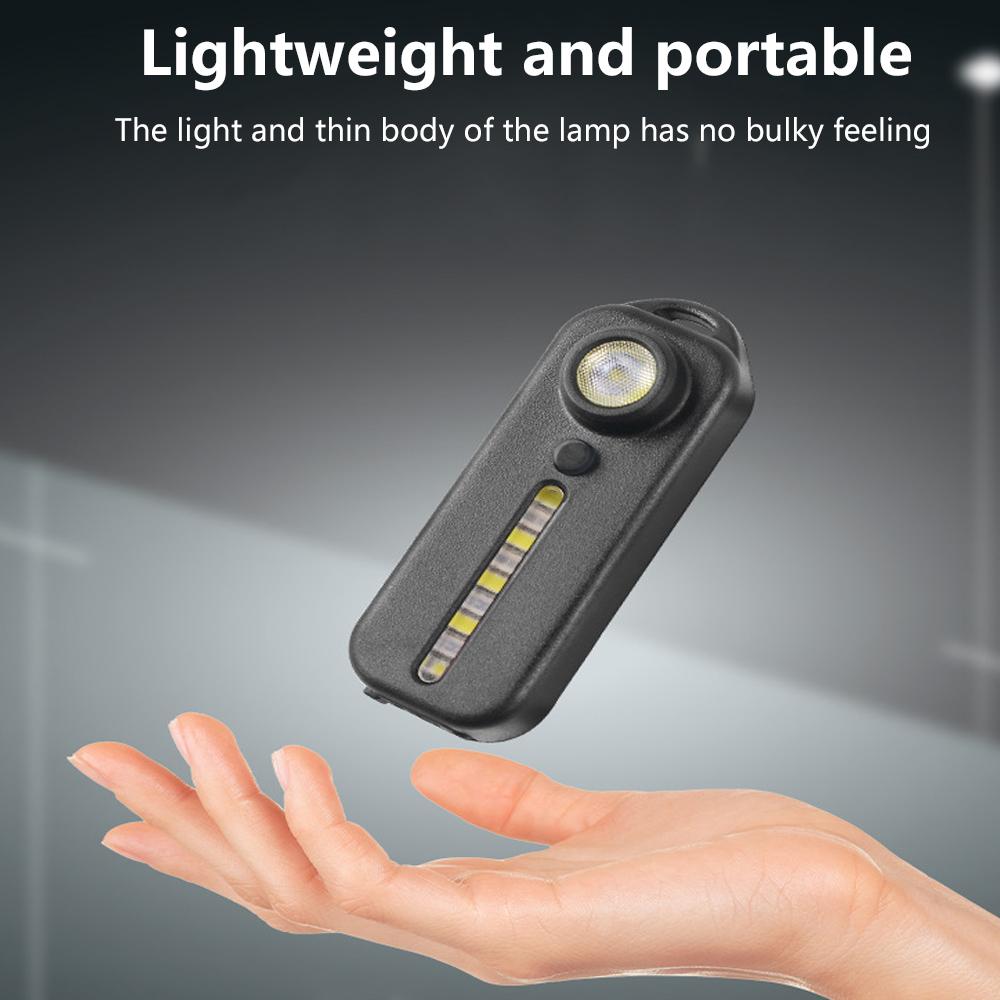 C-type Rechargeable Bicycle Tail Lamp Led Portable Flashlight Waterproof Emergency Torch Flashlamp Cycling Running Riding Hiking