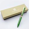 LACHIEVA LUX Jinki Luxury Writing Instruments Stationery with Swiss Crystal Luxury Metal Ballpoint Pen Gift Set One Black and One Green Clip, (German