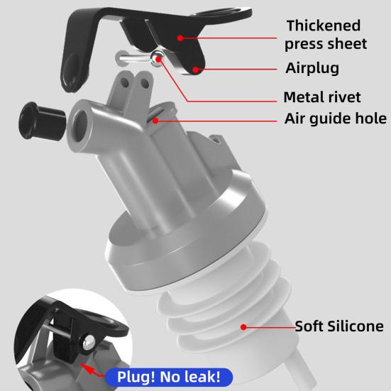 Пробка для бутылки с маслом, герметичная, с носиком для заливки масла, с защитой от проливания, автоматическая система для заливки масла для кухни, ресторана, бара