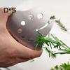 Herb Stripper Stainless Steel Leaf Peeling Tool 11 Holes Fish Shape Kitchen Gadget for Kale Chard Thyme Cilantro Beet
