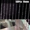 50Pc/Set Chandelier Glass Crystals Lamp Prisms Parts Hanging Drops Pendants 14mm